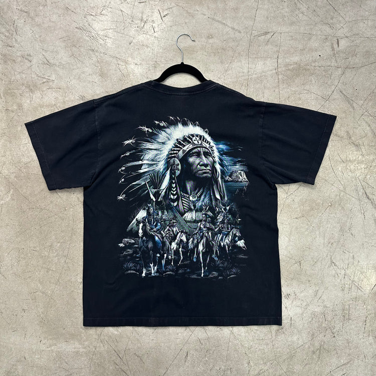 T-Shirt mit Indianer-Häuptling-Print