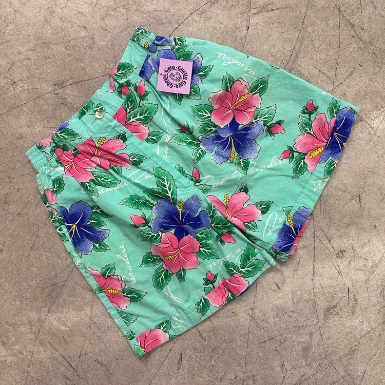 SHORT FLORAL GREEN PARADISE