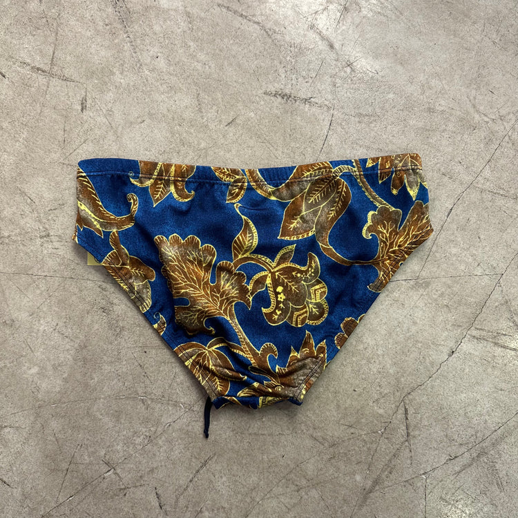 BAÑADOR SLIP PRINT BLUE BROWN