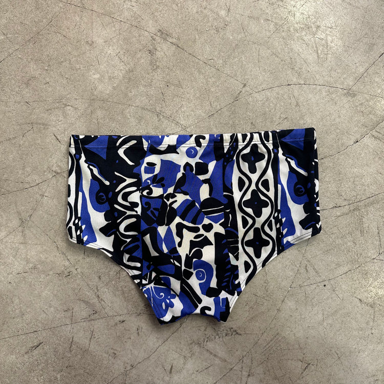 BAÑADOR SLIP PRINT BLUE BLACK