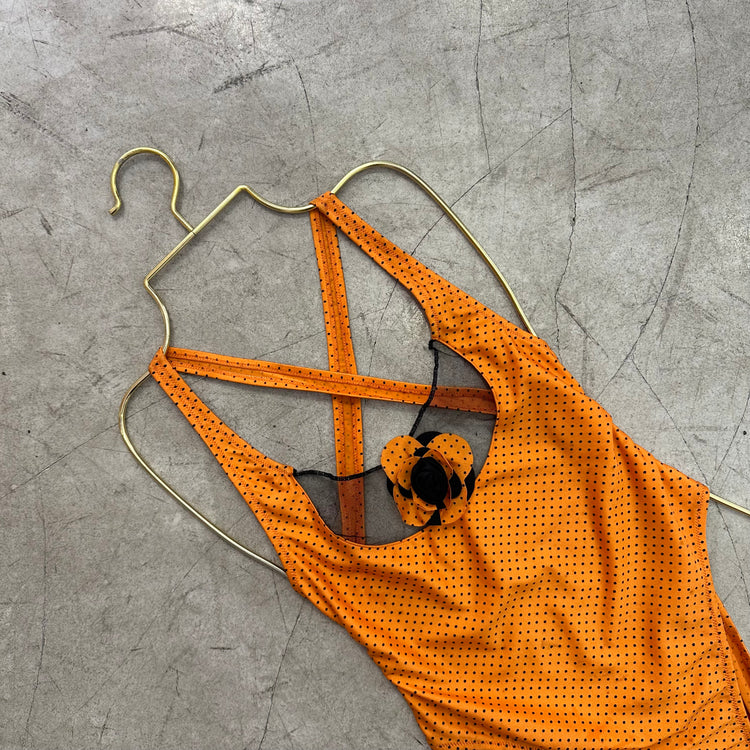 ORANGE POLKA TRIKINI