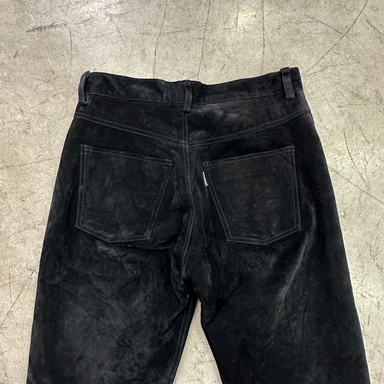 BLACK SUEDE LEATHER PANTS