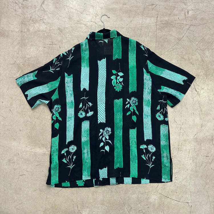 CAMISA BLACK GREEN FLORAL