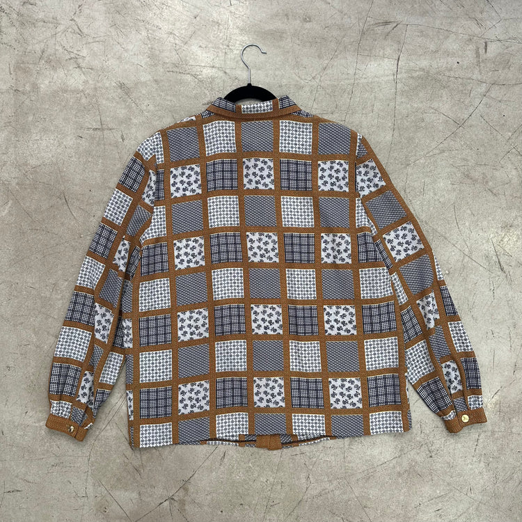 BAROQUE SHIRT WITH CHECKS PRINTS