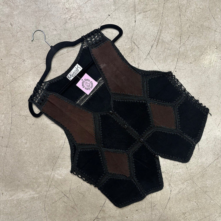 CHALECO PIEL CROCHET