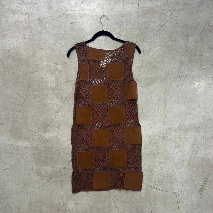 MINI VESTIDO BROWN CROCHET