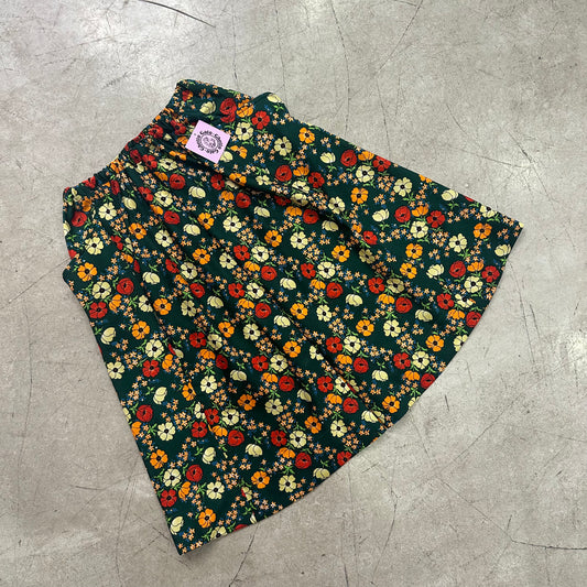 FALDA FLORAL GREEN 70s