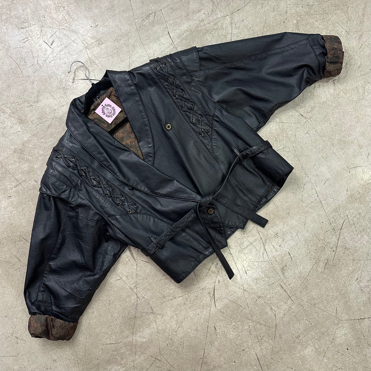 BLACK PAUL MONTANA LEATHER BOMBER