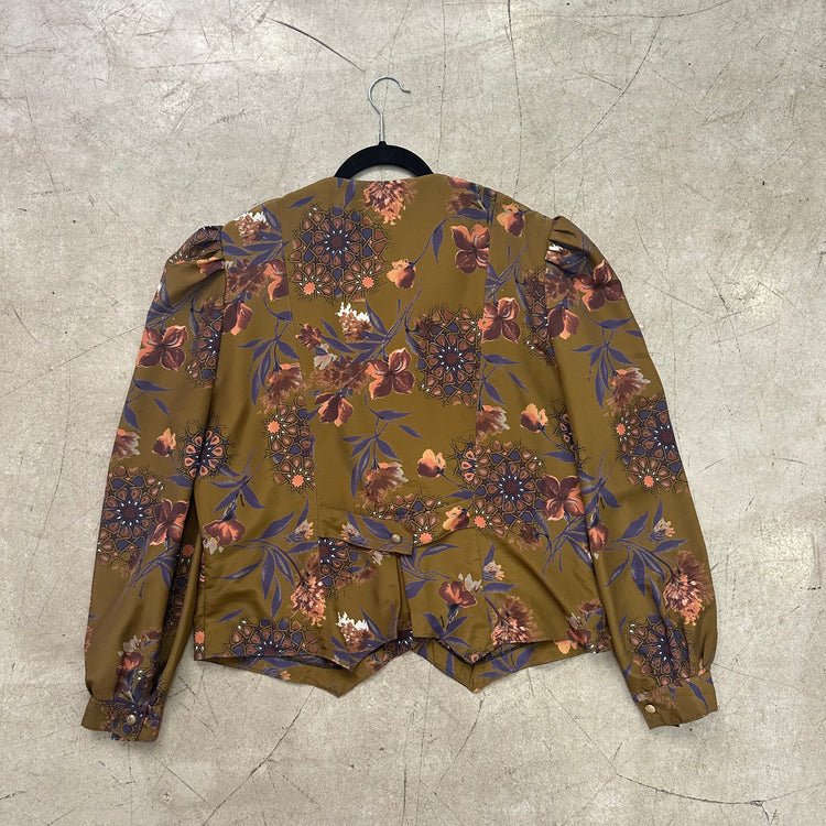 CAMISA BROWN FLORAL TAPETA SALENCA