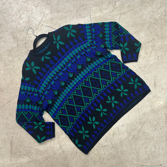 JERSEY BLACK BLUE GREEN PRINT