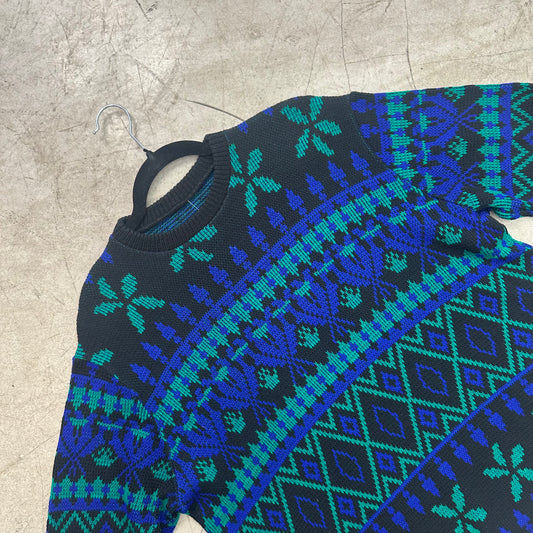 JERSEY BLACK BLUE GREEN PRINT