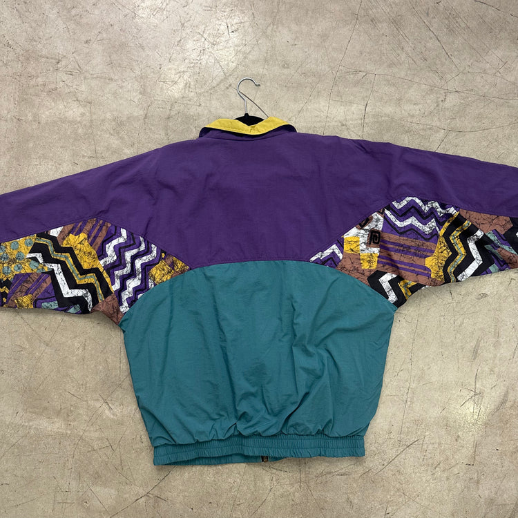 CRAZY JACKET PURPLE OCRE PRINT