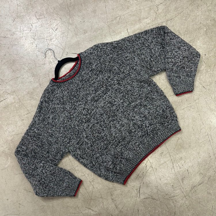 BLUE SEVEN EMBROIDERED GRAY SWEATER