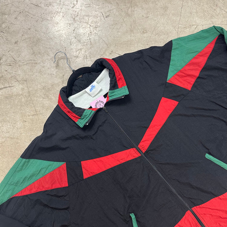 CRAZY JACKET BLACK RED GREEN CRANE