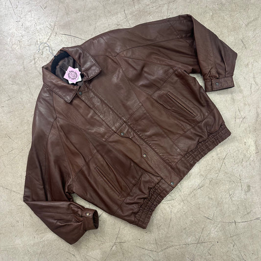 BOMBER PIEL BROWN COLZER