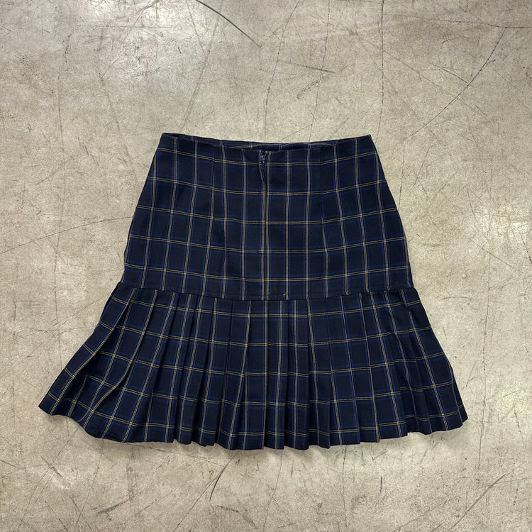 GREEN TARTAN WOOL SKIRT