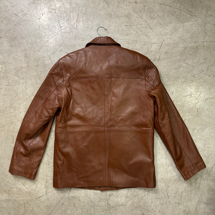 CHAQUETA PIEL BROWN SCAPPINO