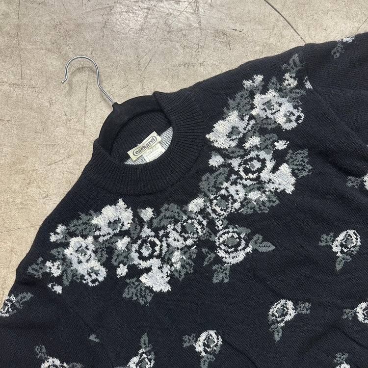 JERSEY BLACK FLORAL CACHAREL