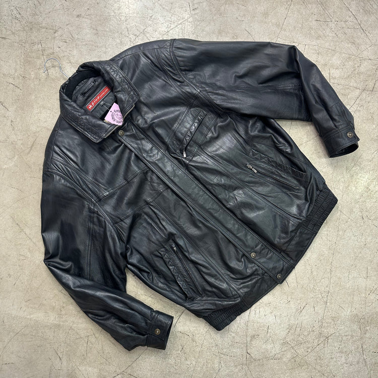 BOMBER PIEL BLACK GINA