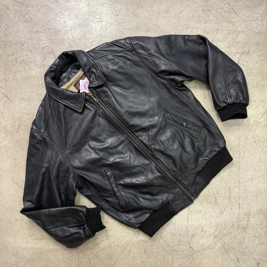 BOMBER AVIADOR PIEL BLACK BROOKVILLE