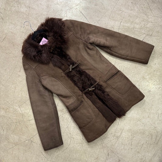 ABRIGO ANTE SHEARLING BROWN