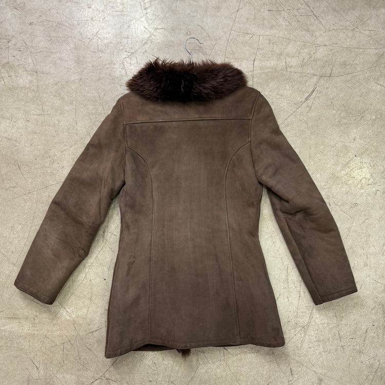 ABRIGO ANTE SHEARLING BROWN