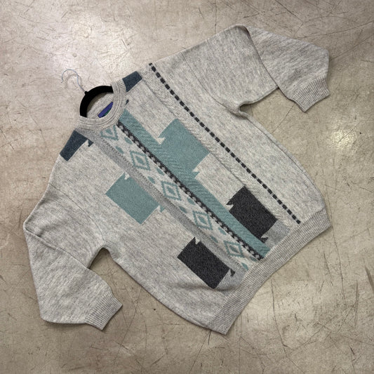 GRAY TEXTURE SWEATER W