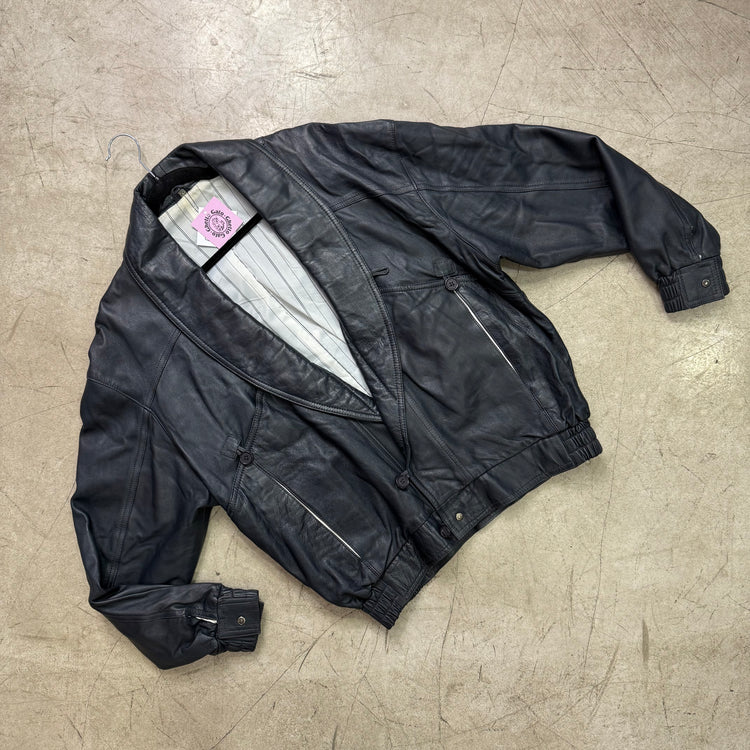 BLACK PAUL MONTANA LEATHER BOMBER