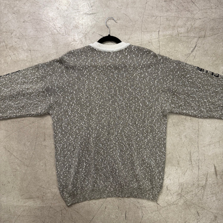 BLAUER MOHAIR-PULLOVER