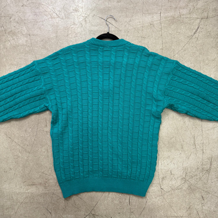 BLAUER MOHAIR-PULLOVER