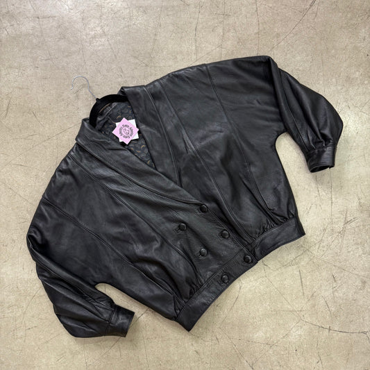 BLACK PAUL MONTANA LEATHER BOMBER