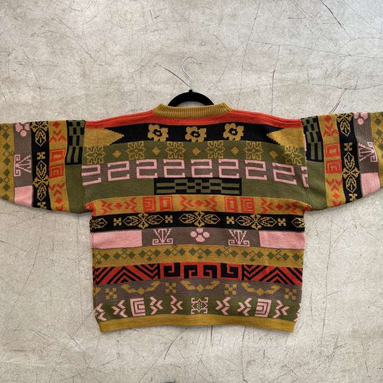 JERSEY MULTICOLOR OCRE PRINT