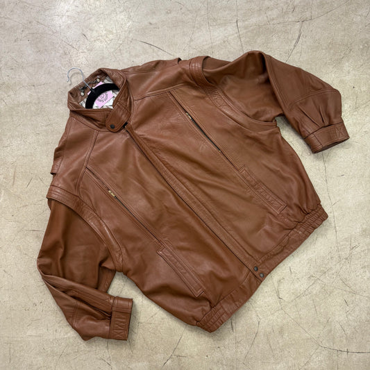 BOMBER PIEL BROWN ADLER