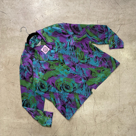 CAMISA RASO PURPLE GREEN BLUE LIMUSIN