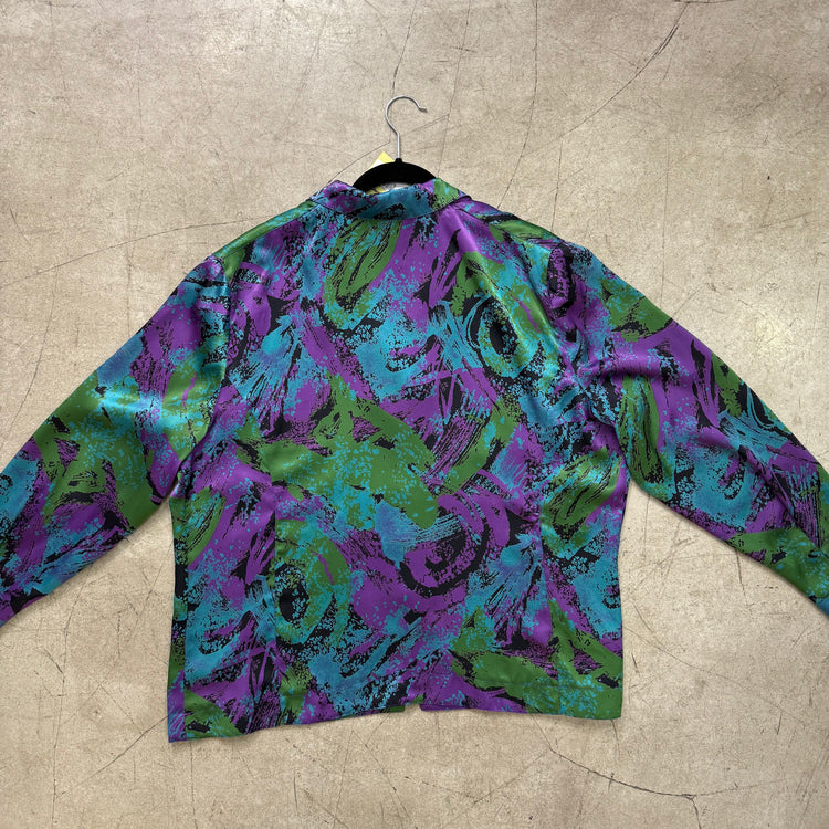 CAMISA RASO PURPLE GREEN BLUE LIMUSIN