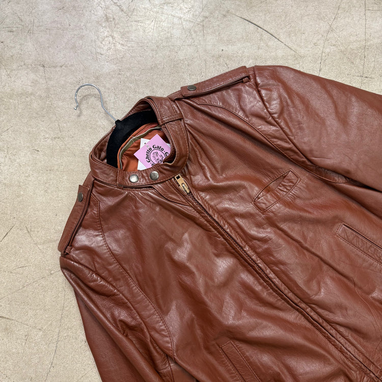 CHAQUETA BROWN BIKER KOREA