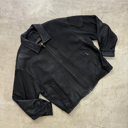 BOMBER PIEL BLACK NEIMAN MARCUS